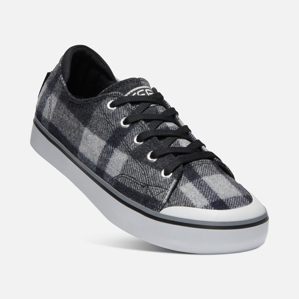 Pantofi Keen Romania Dama Gri/Negrii Elsa Iii Plaid Sneaker 6842-KSAUY